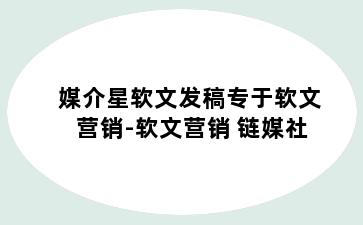 媒介星软文发稿专于软文营销-软文营销 链媒社